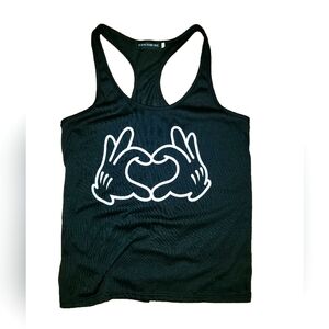 Heart Shape Mickey Mouse Glove Tank Top Size Small
